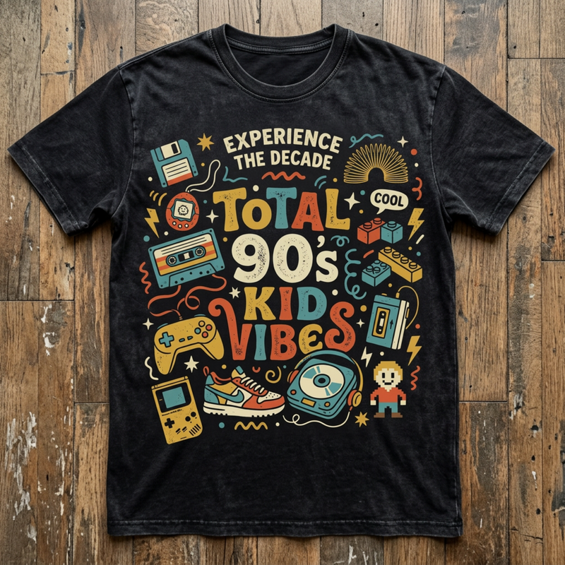 Total 90s Kid Vibes  | Nostalgia Tee